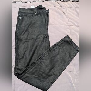 Banana Republic Factory Women's Black Coated Skinny Jeans 33 T Tall